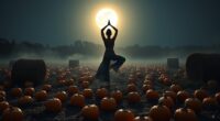 moonlit pumpkin patch yoga
