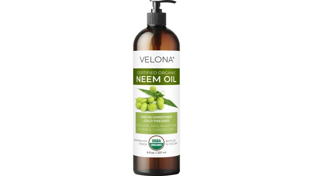 organic neem oil bottle