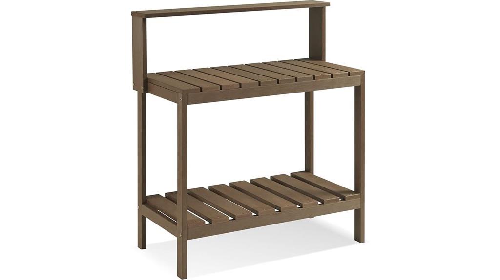 outdoor poly lumber potting bench