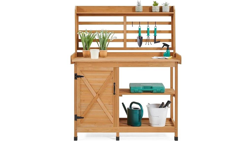 outdoor potting bench