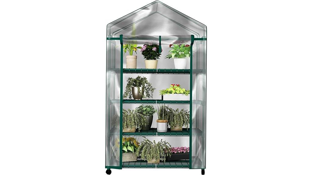 portable four tier greenhouse
