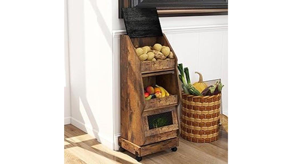 potato storage bin with lid