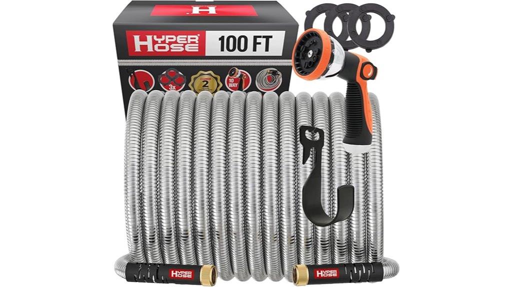 premium 100 ft metal hose