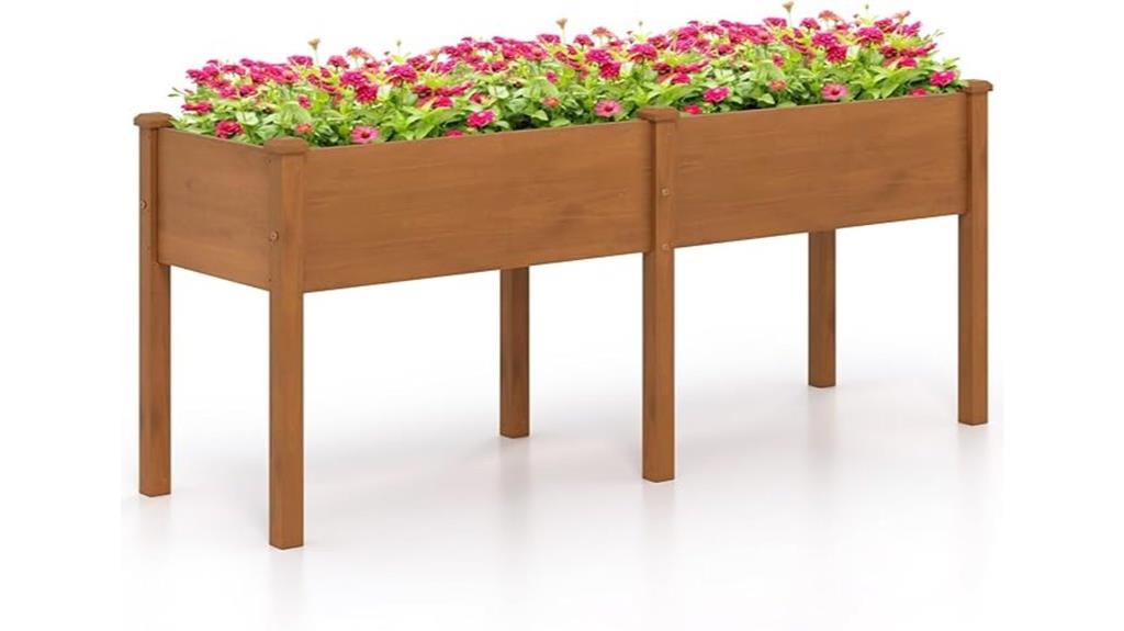 raised garden bed with drainage