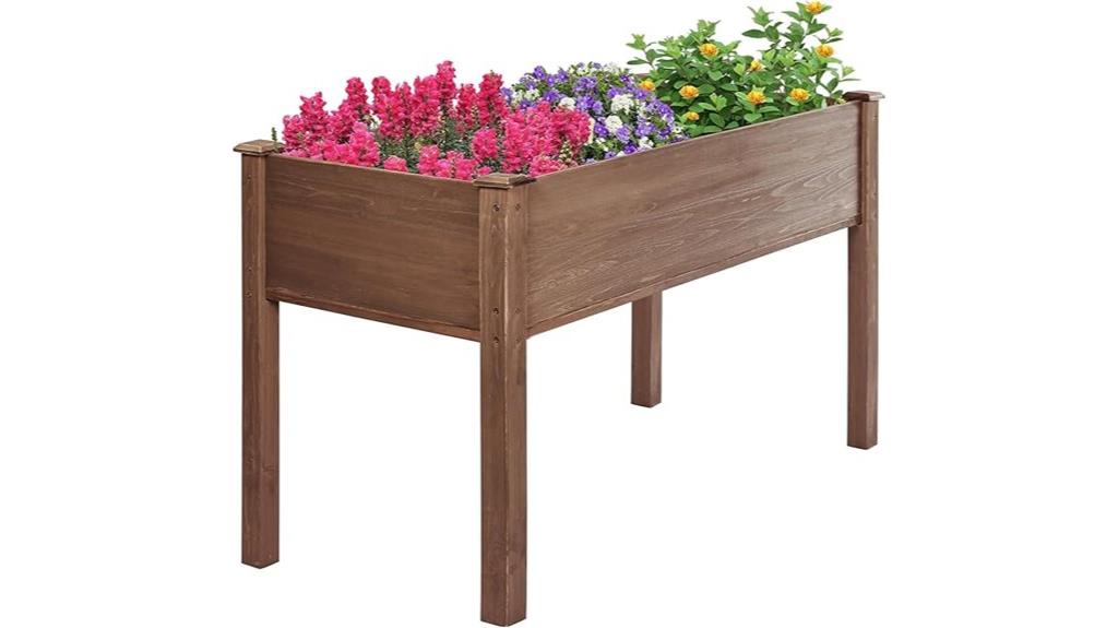 raised garden bed with legs