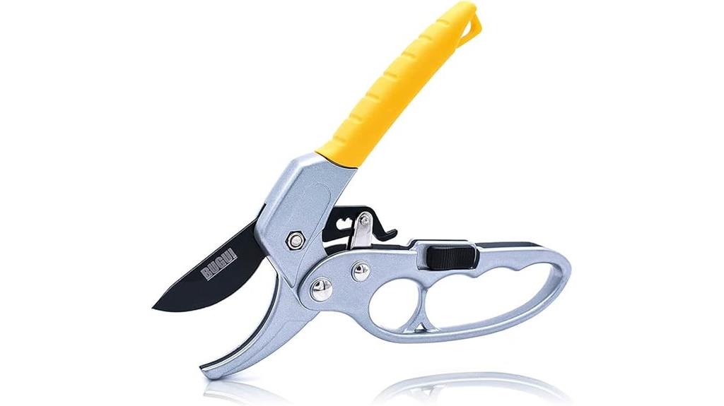 ratchet pruning gardening shears