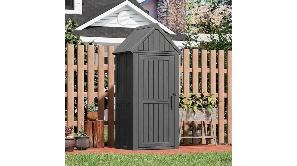 resin shed with shelves