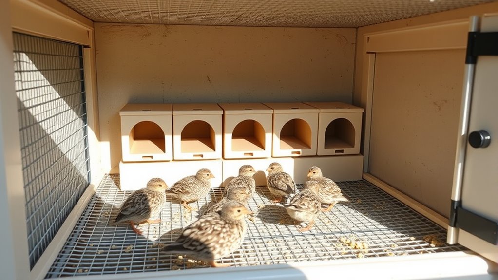 safe efficient quail enclosure design