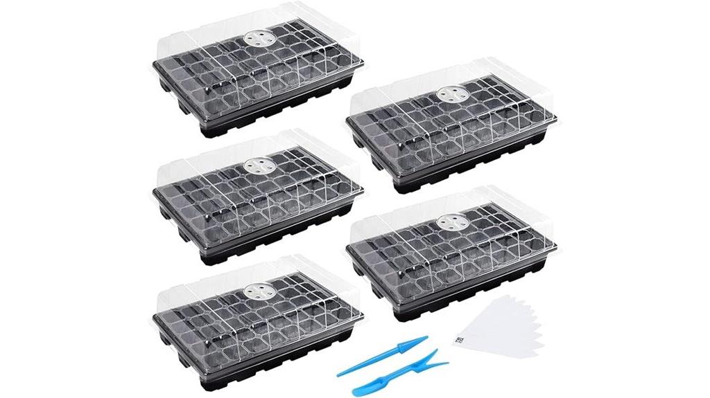 seedling trays with domes