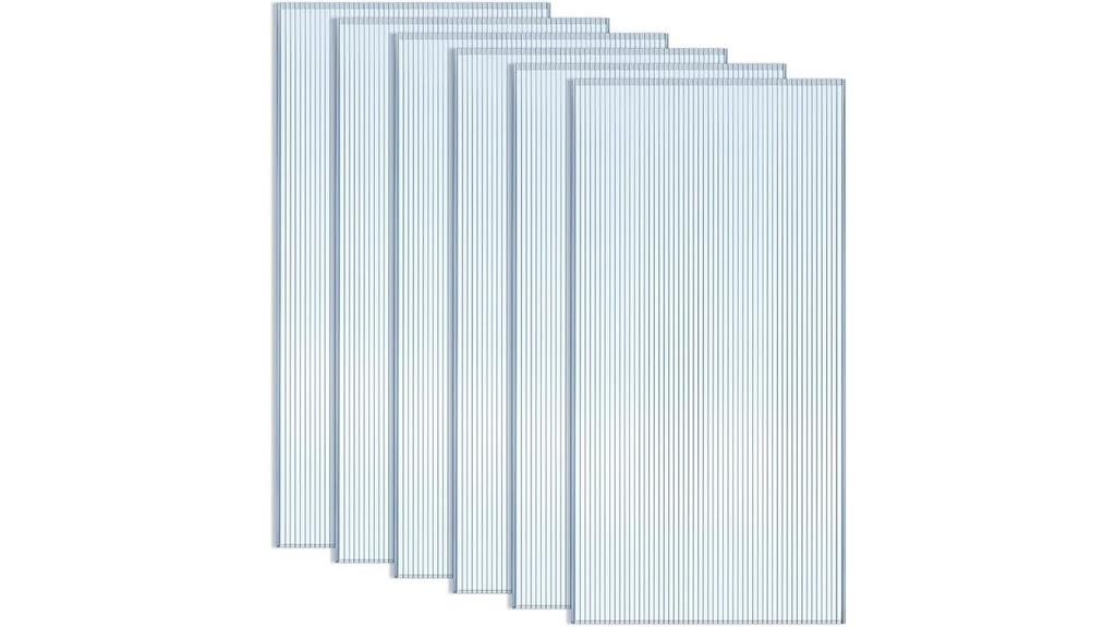 set of six greenhouse panels