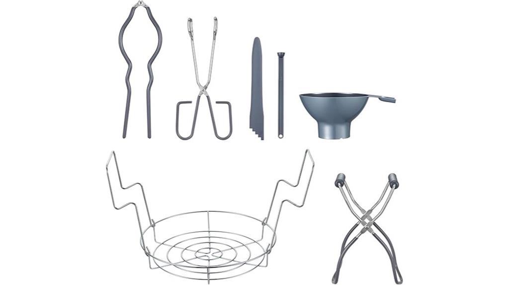 seven piece stainless canning set