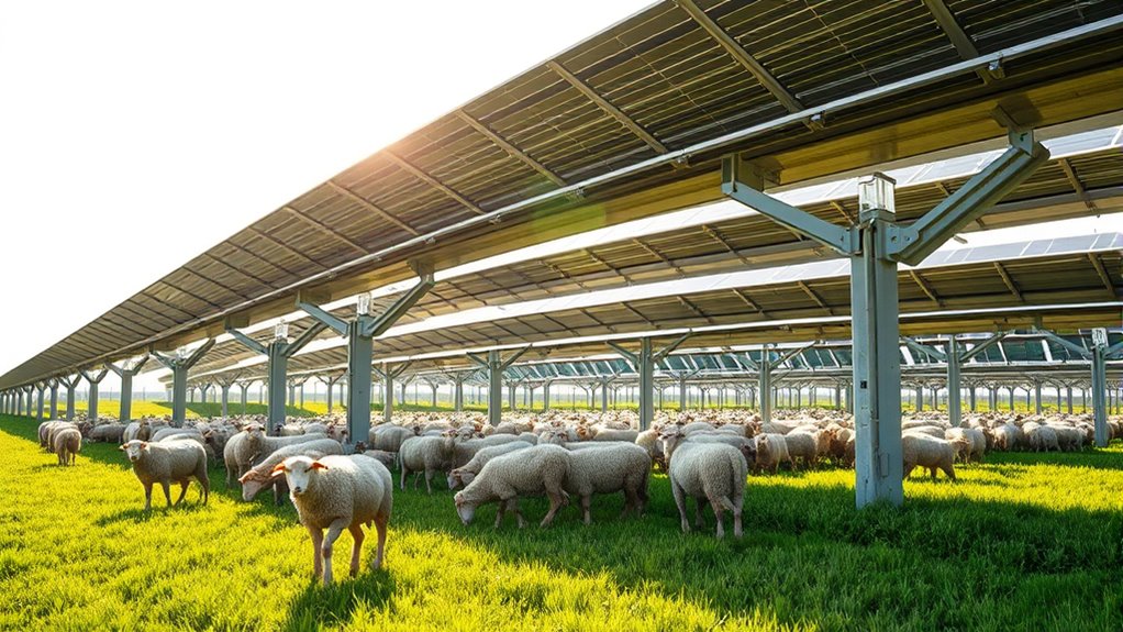 sheep maintain solar land