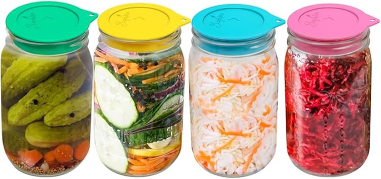 silicone mason jar lids