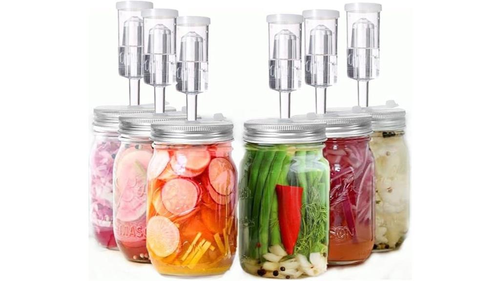 six wide mouth jar lids