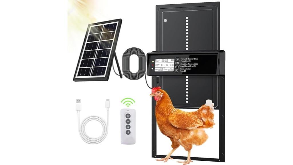 solar powered chicken door