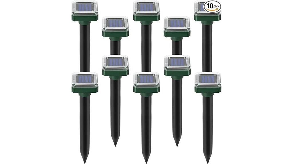 solar powered mole deterrent