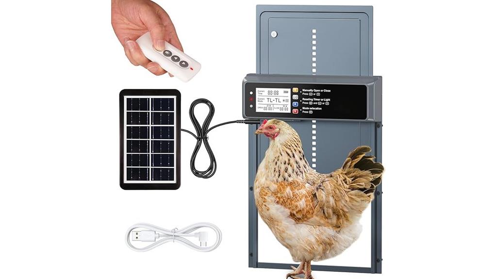 solar powered remote chicken door