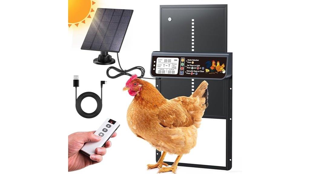 solar powered remote chicken door