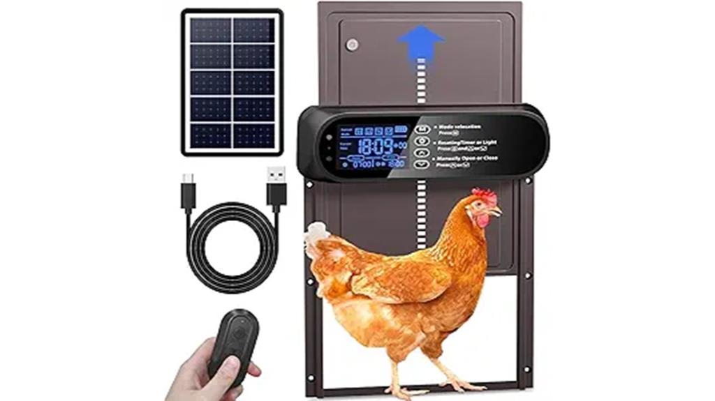 solar powered remote coop door