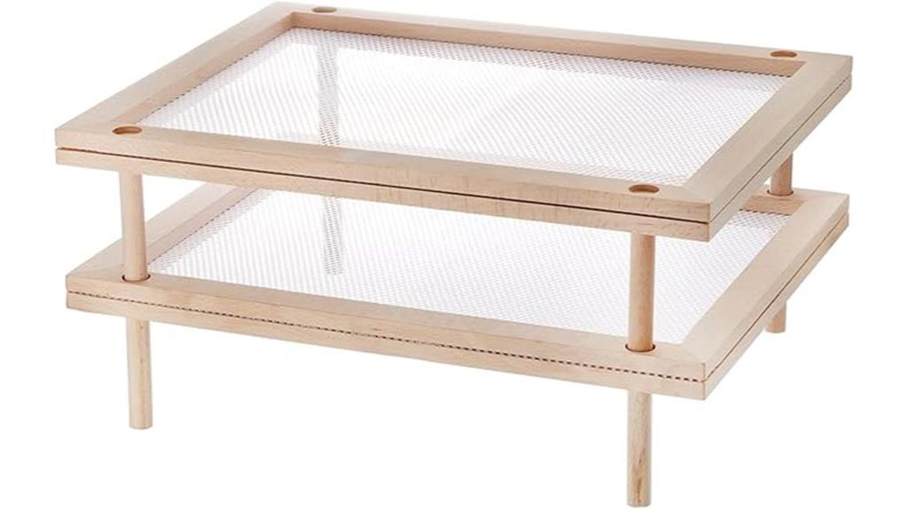 stackable wooden herb racks