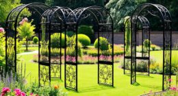 top metal garden arch trellises