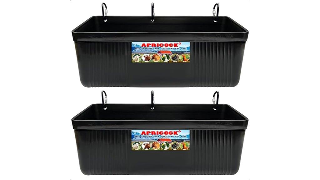 two large goat feeders