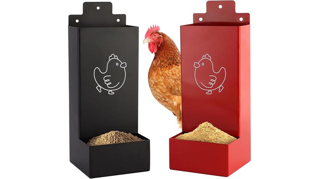 two pack metal hanging feeders