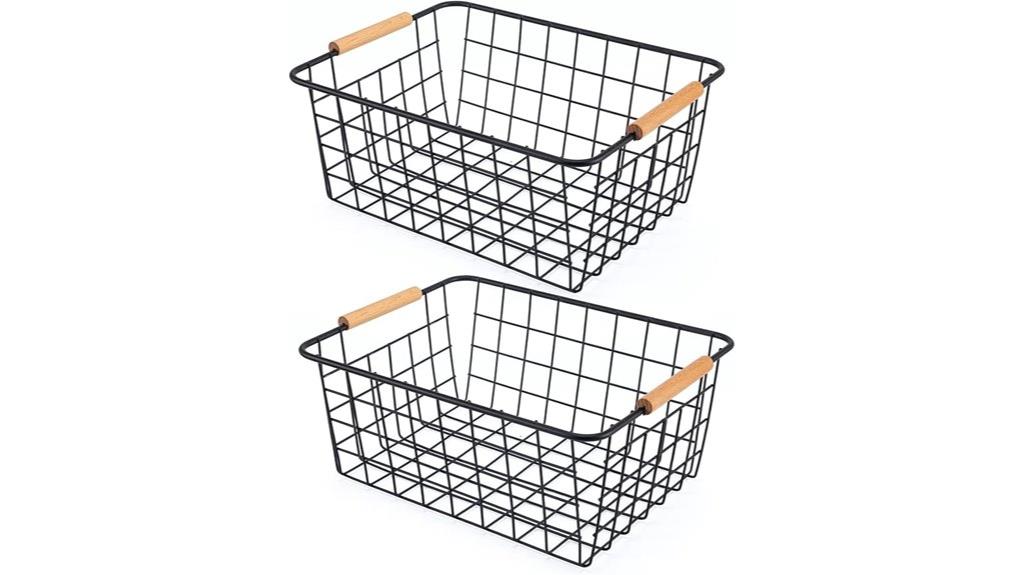 two pack wire baskets
