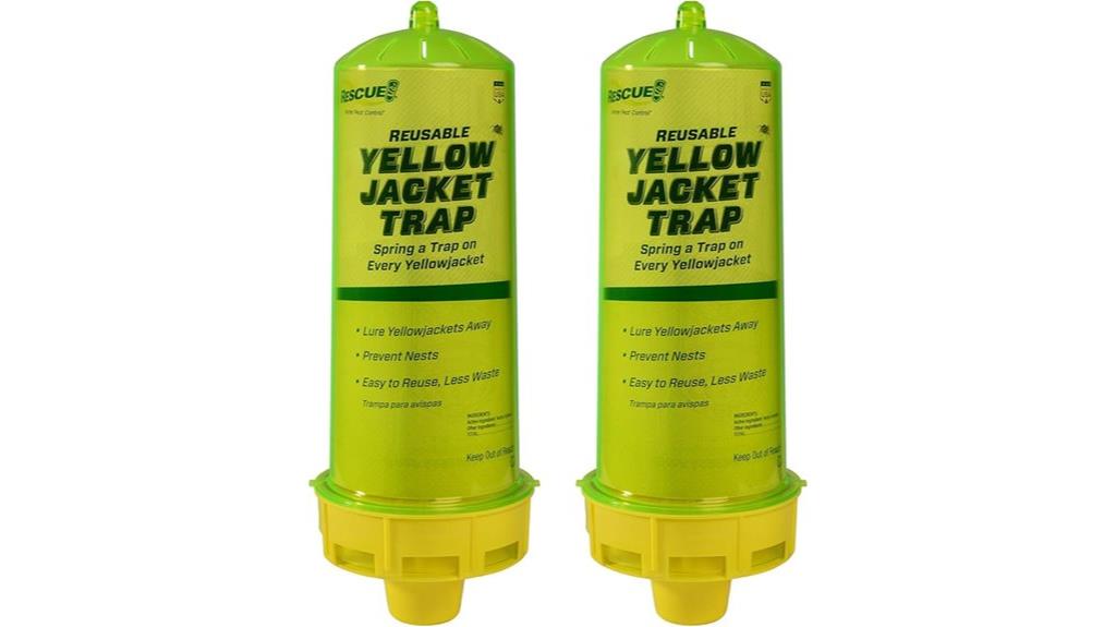 two reusable yellowjacket traps