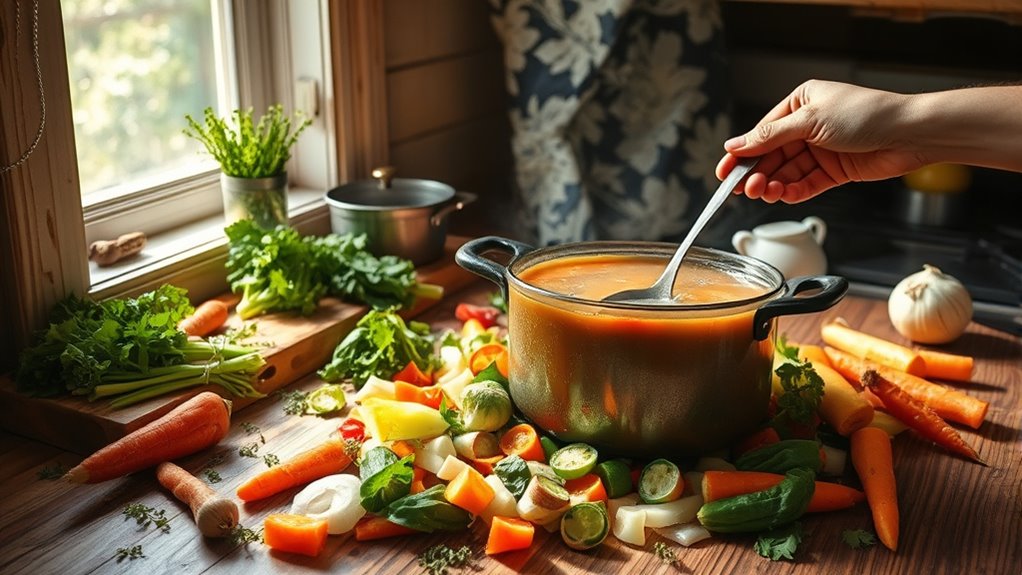 use vegetable scraps creatively