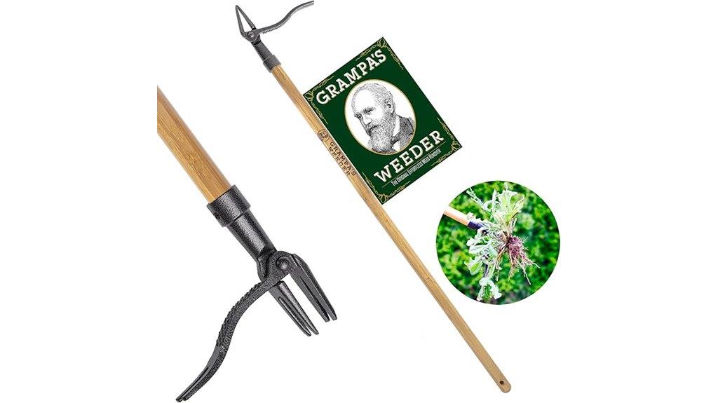 weeder tool with bamboo