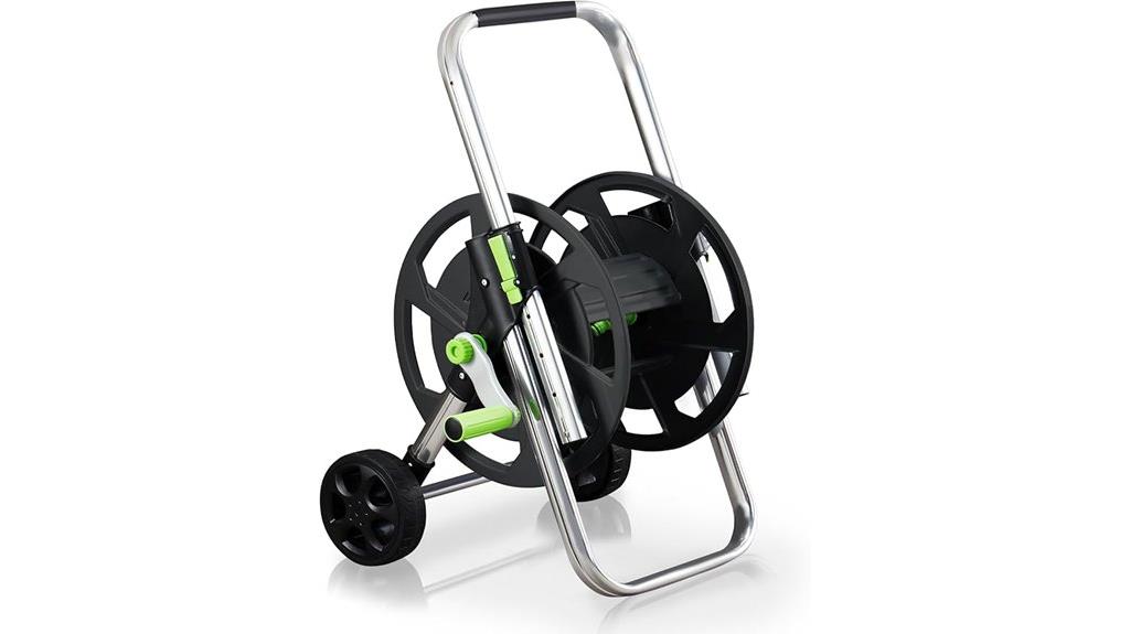 wheeled garden hose cart