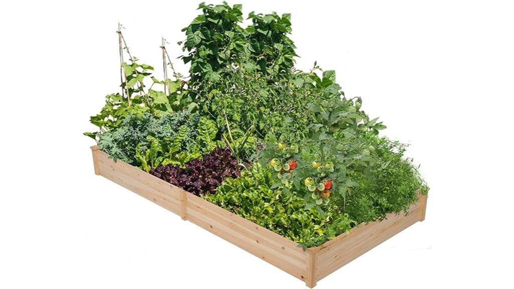 wooden garden bed container