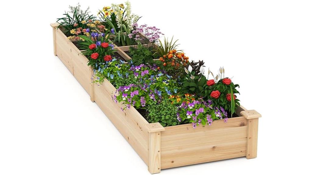 wooden garden bed dividers