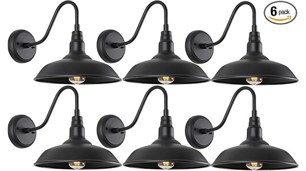 10 inch black barn lights