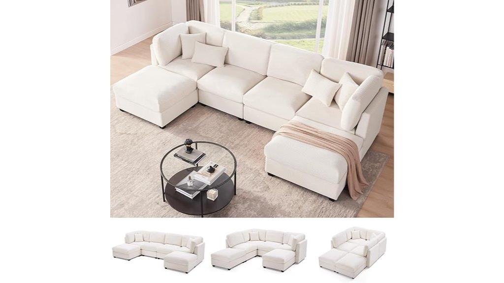 125 inch corduroy sofa