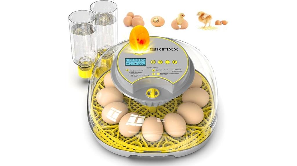12 egg incubator capacity