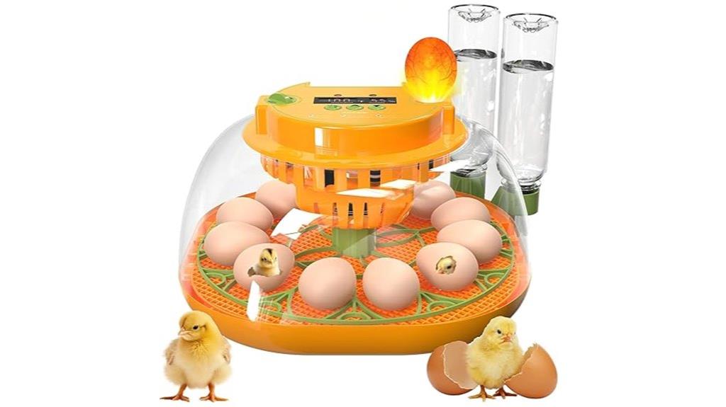 12 egg incubator with automation