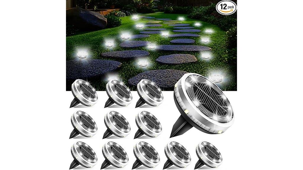 12 pack waterproof solar lights