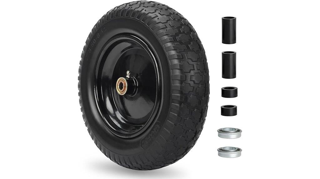 14 5 inch flat free wheelbarrow tire