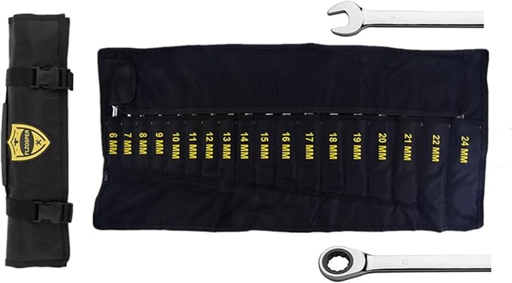 18 piece ratcheting wrench set