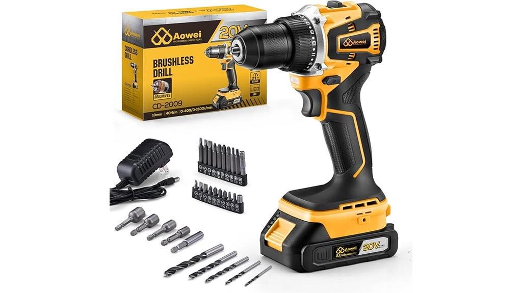 20 volt brushless drill