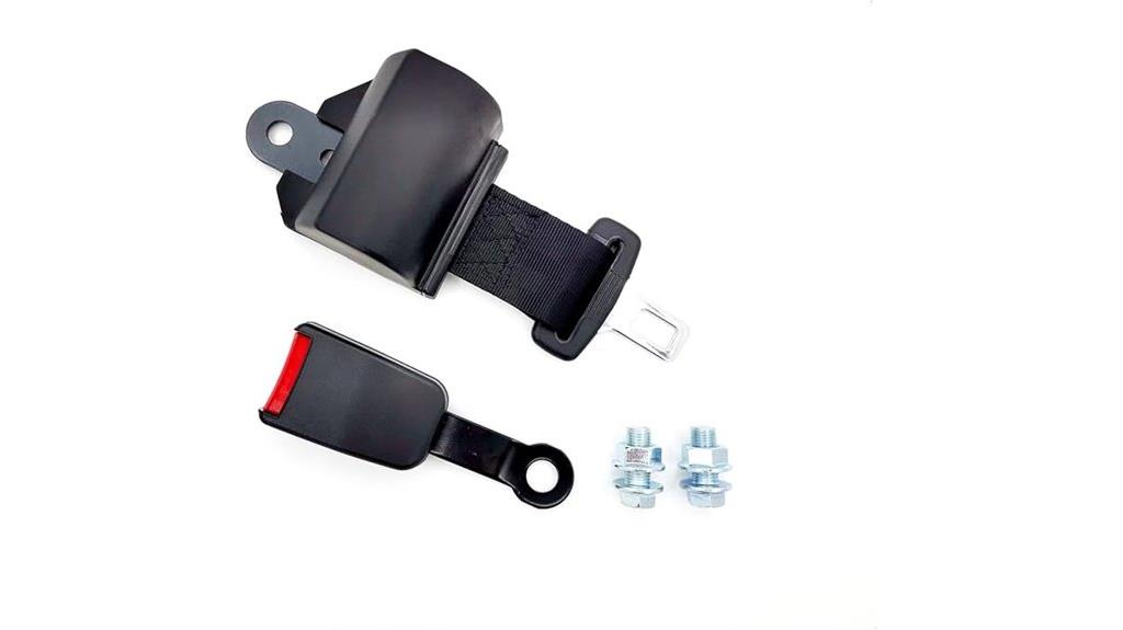 46 inch retractable black seat belt