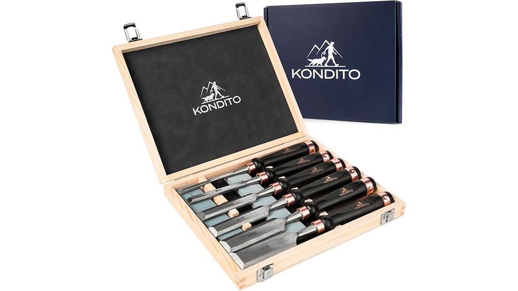 8 piece woodworking chisel set