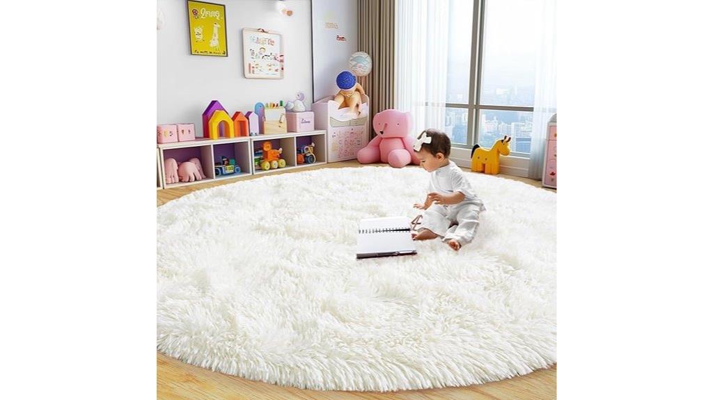 8ft fluffy girls rug