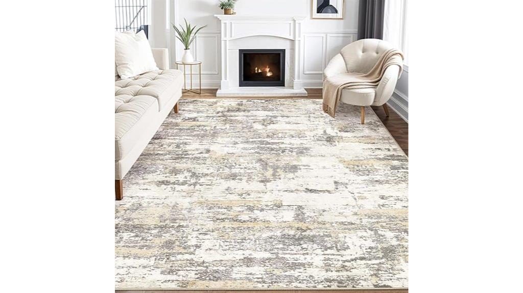 9x12 washable abstract rug