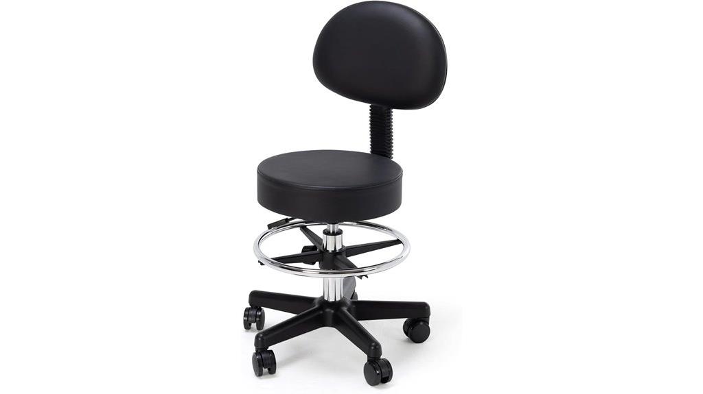 adjustable back spa stool