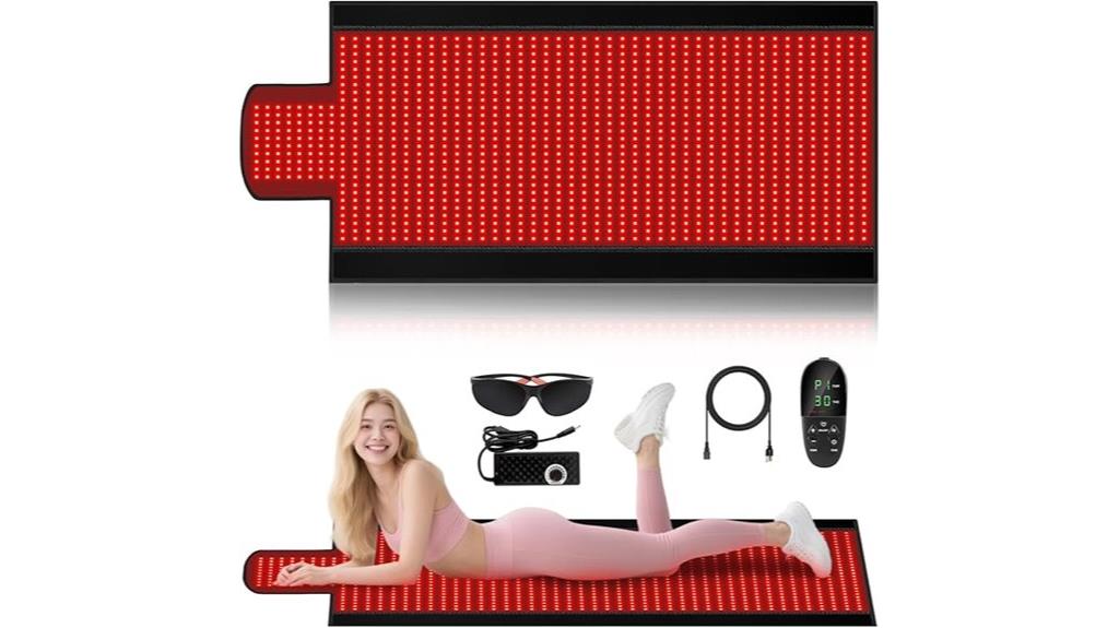 adjustable red light mat