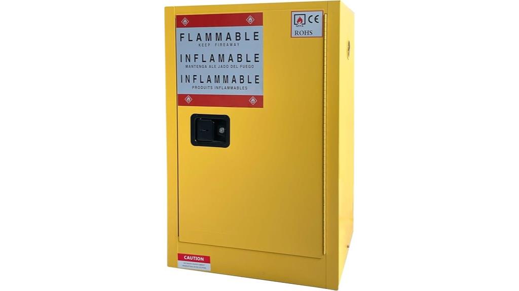 adjustable shelves hazardous cabinet