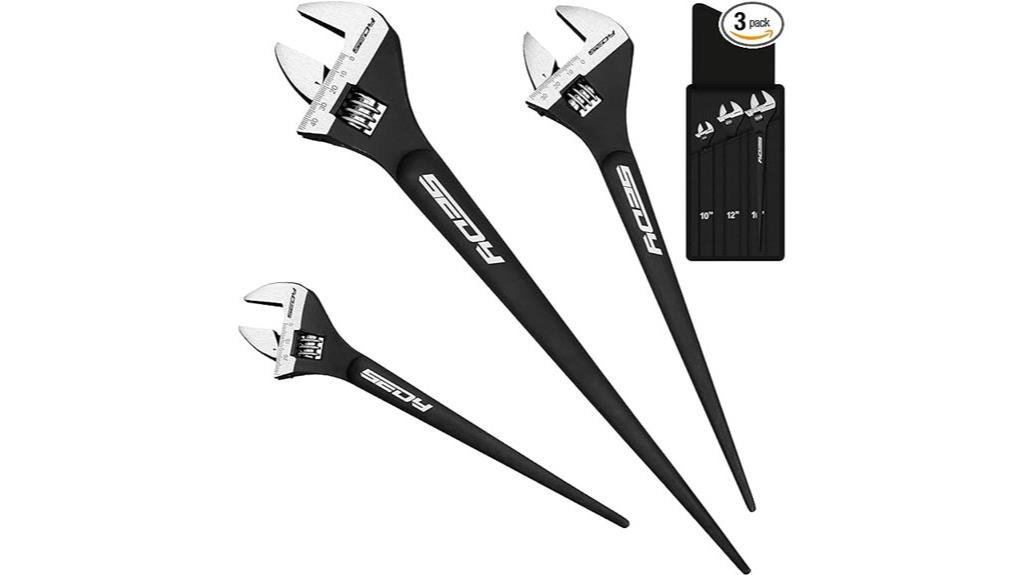 adjustable spud wrench set